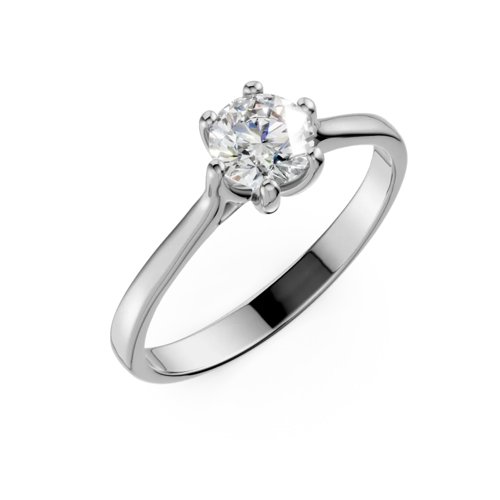 Inel de logodna din aur alb