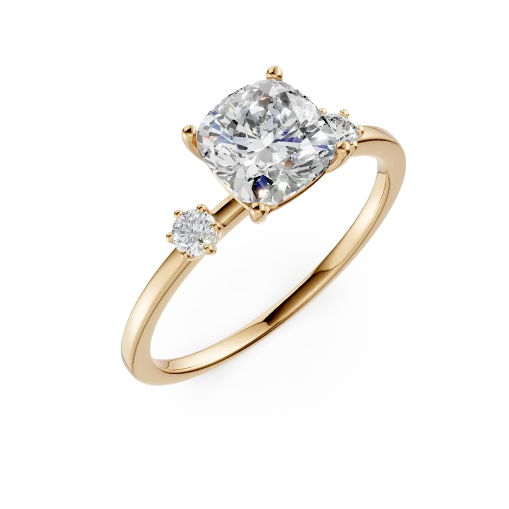 Inel de logodna din aur galben