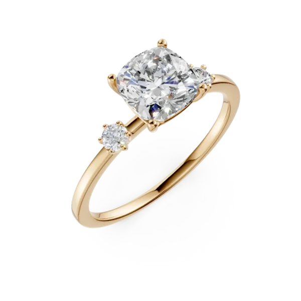 Inel de logodna din aur galben