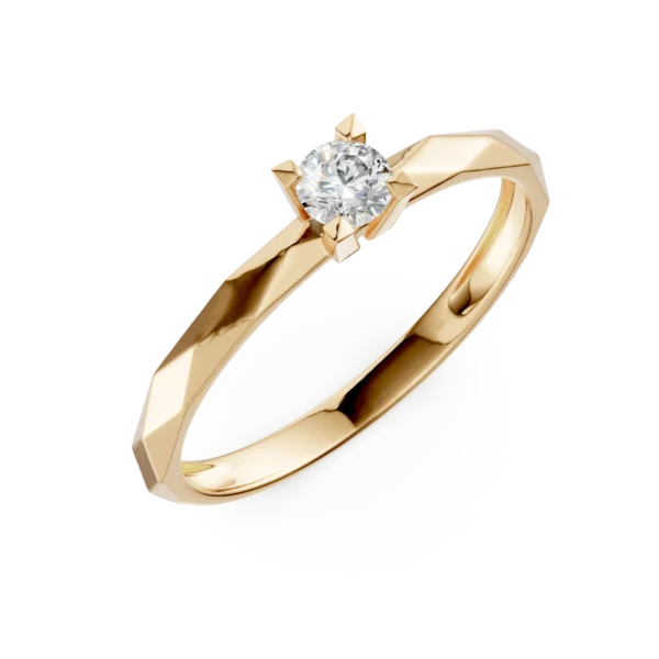 Inel de logodna din aur galben