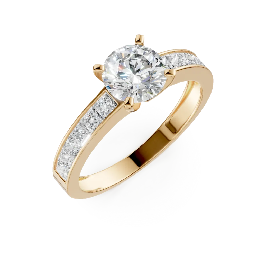 Inel de logodna din aur galben