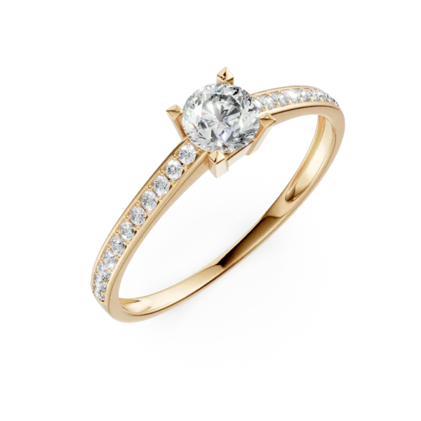 inel de logodna din aur galben 14k