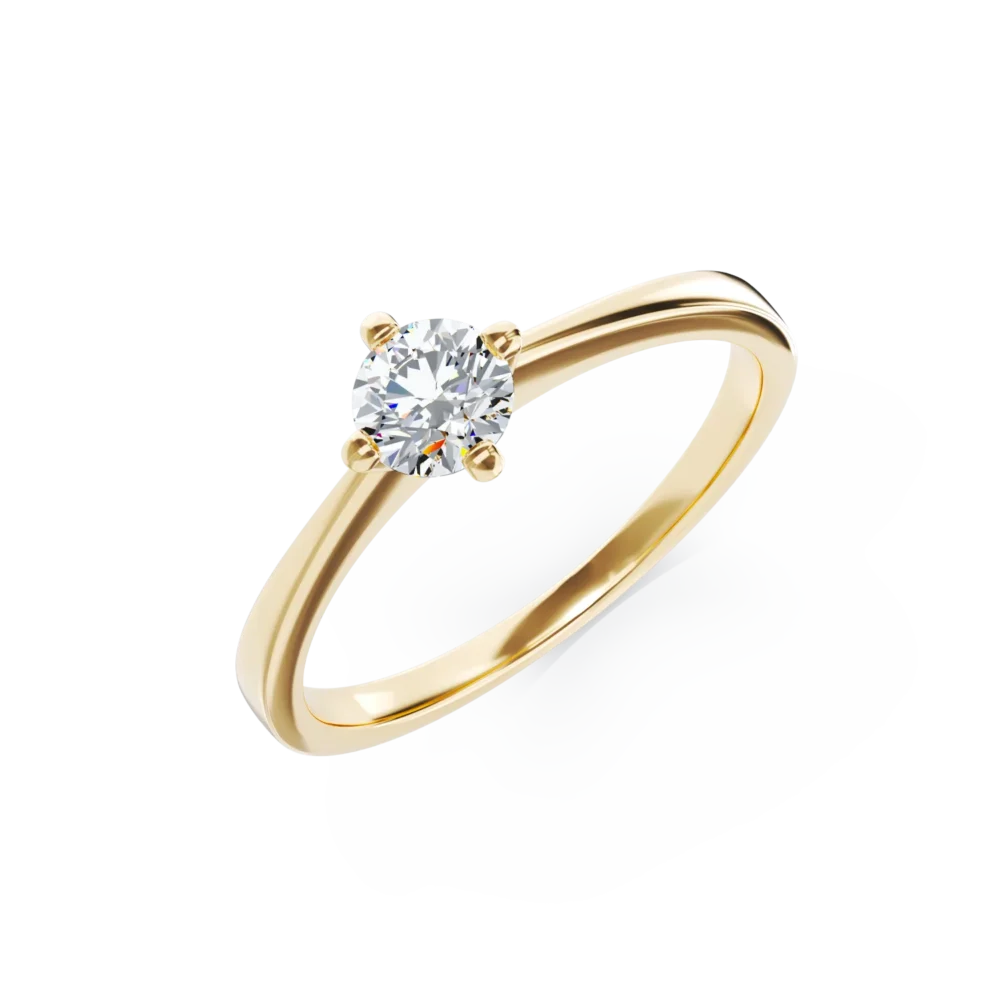 Inel de logodna din aur galben cu diamant de 0.5ct