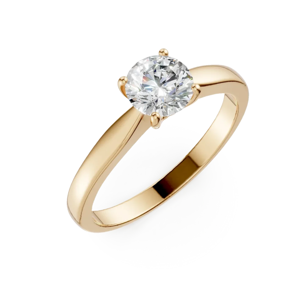 Inel de logodna din aur galben cu diamant de 0.9ct