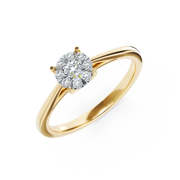 Inel de logodna din aur galben cu diamante de 0.34ct