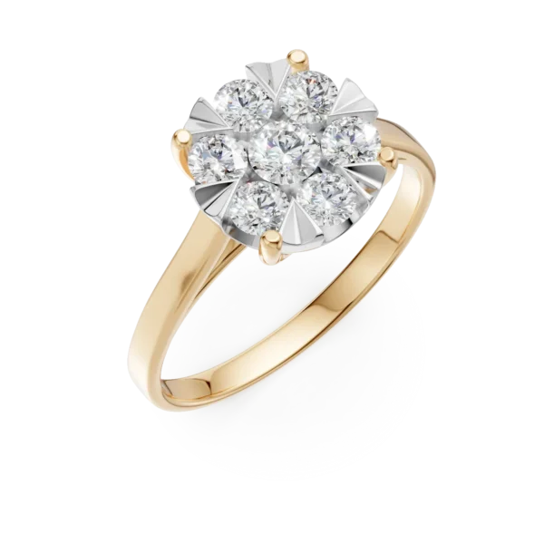 Inel de logodna din aur galben cu diamante de 0.5ct