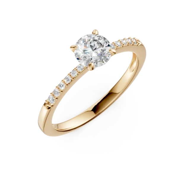 Inel de logodna din aur galben