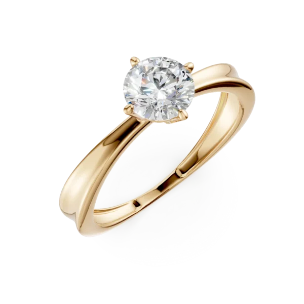 Inel de logodna din aur galben