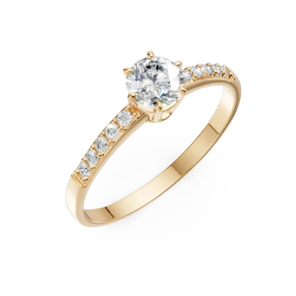 Inel de logodna din aur galben