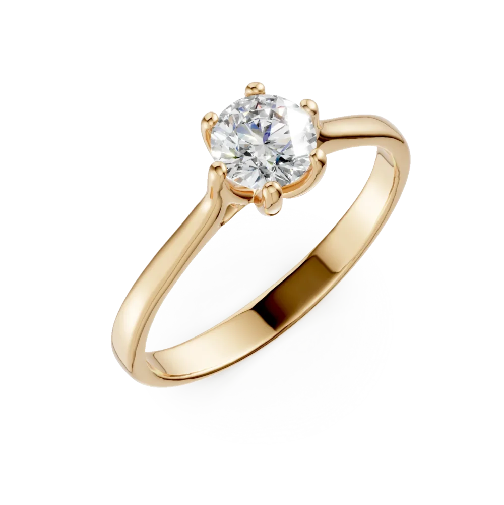 Inel de logodna din aur galben