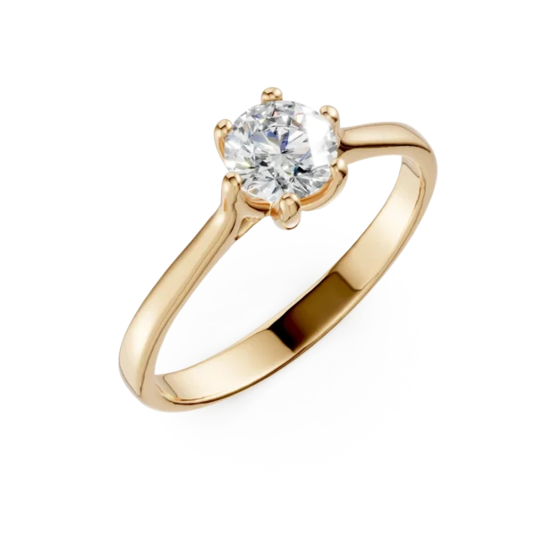 Inel de logodna din aur galben