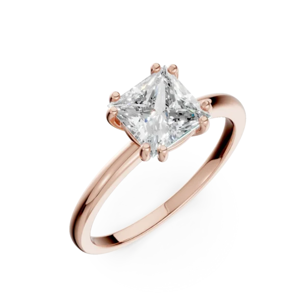 Inel de logodna din aur roz