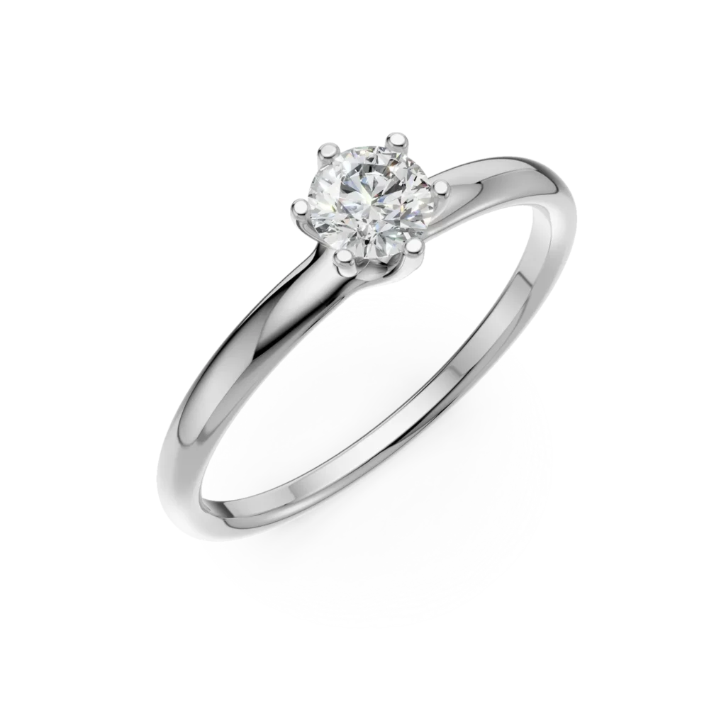 Inel de logodna din platina cu un diamant solitaire de 0.4ct