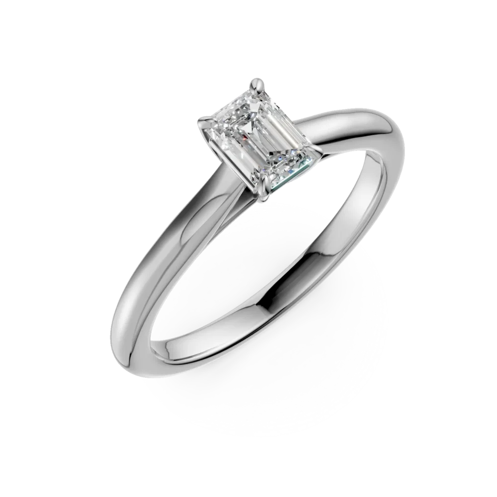 Inel de logodna din platina cu un diamant solitaire de 0.52ct