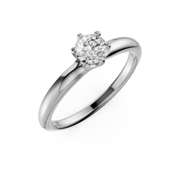 Inel de logodna din platina cu un diamant solitaire de 0.5ct