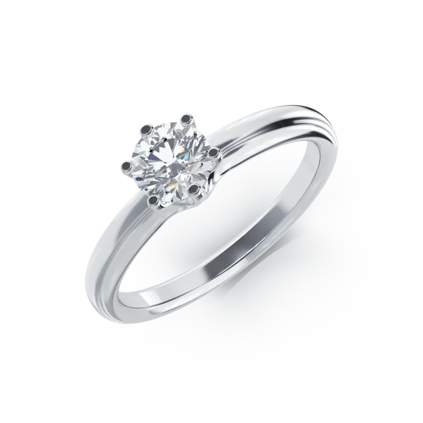 Inel de logodna din platina cu un diamant solitaire de 0.61ct