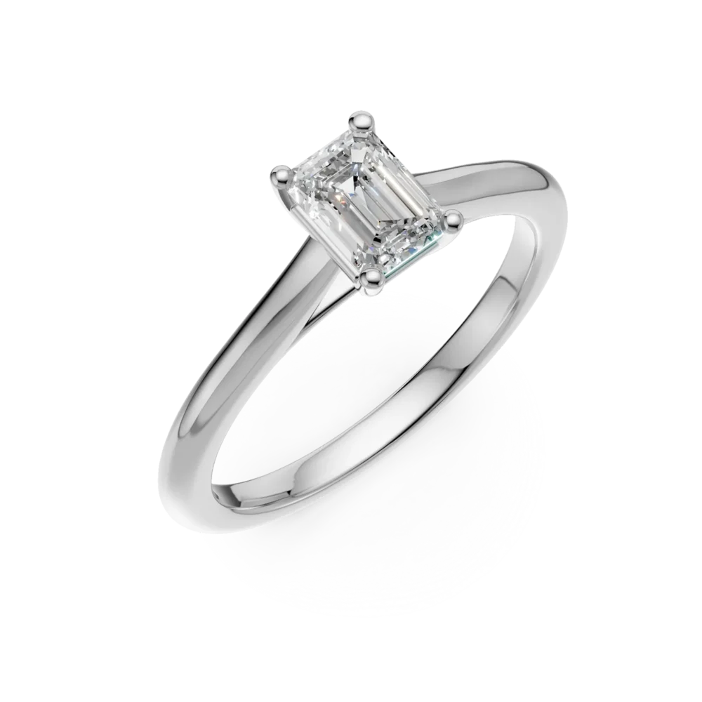 Inel de logodna din platina cu un diamant solitaire de 0.62ct
