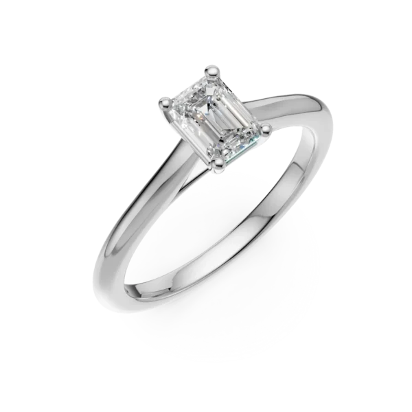 Inel de logodna din platina cu un diamant solitaire de 0.62ct