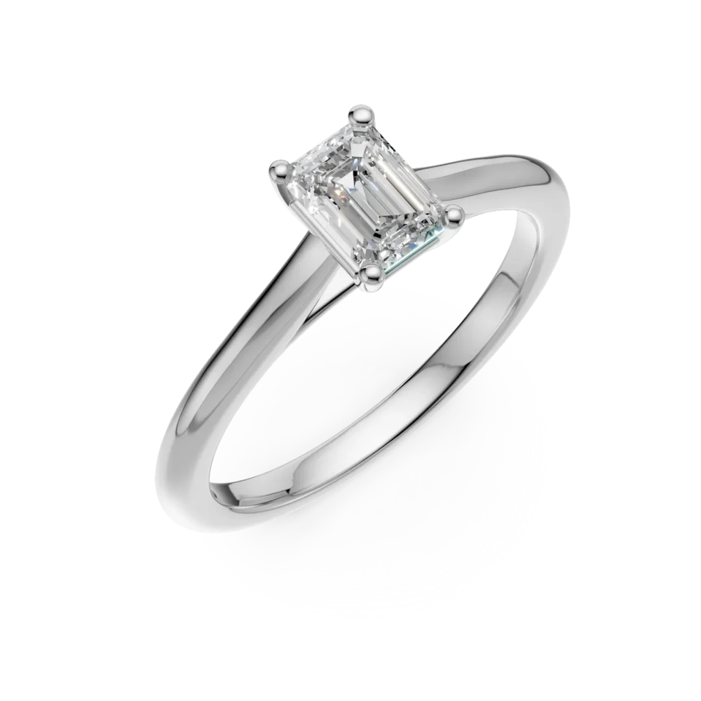 Inel de logodna din platina cu un diamant solitaire de 0.6ct
