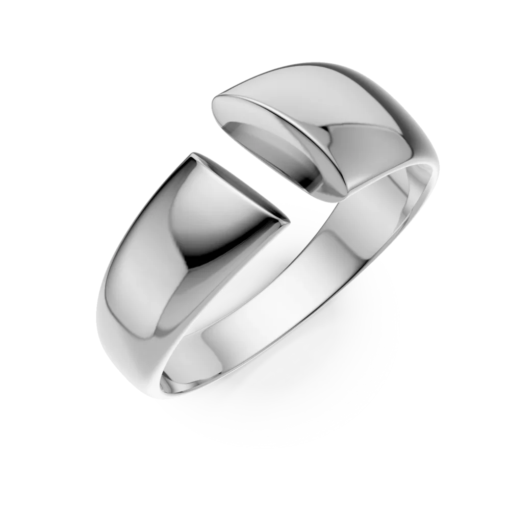 Inel deschis din aur alb