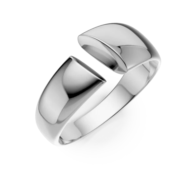 Inel deschis din aur alb