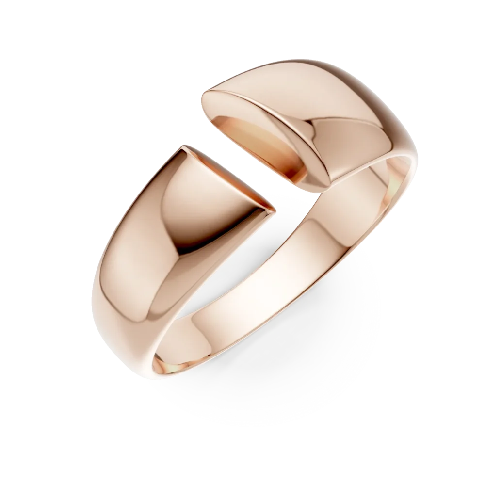 Inel deschis din aur roz