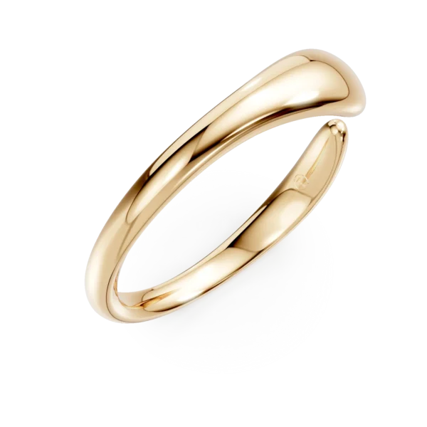 Inel deschis minimalist din aur galben