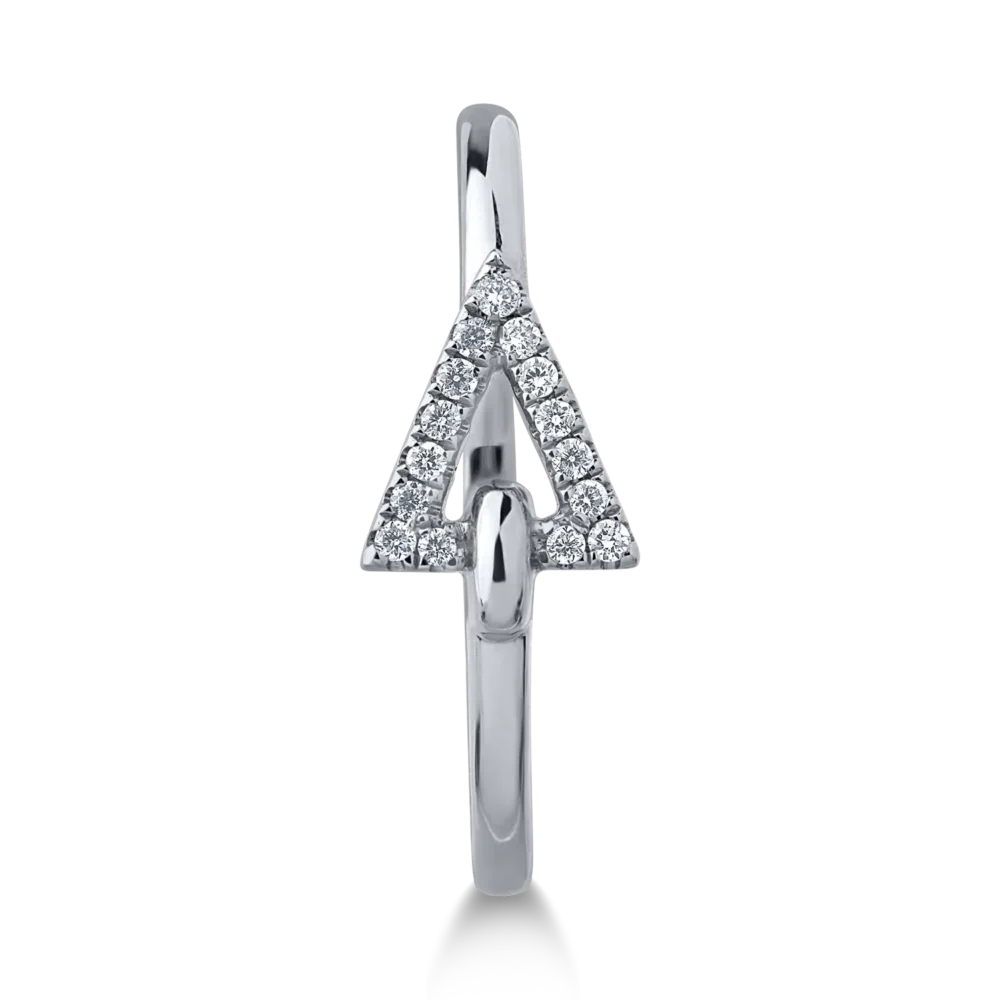 Inel din aur alb cu diamante de 0.06ct - imagine 3