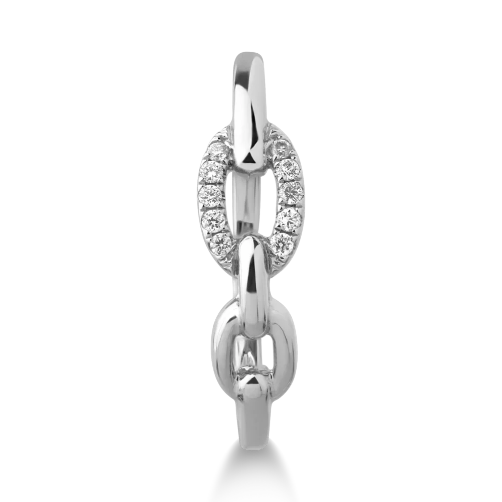 Inel din aur alb cu diamante de 0.06ct - imagine 3