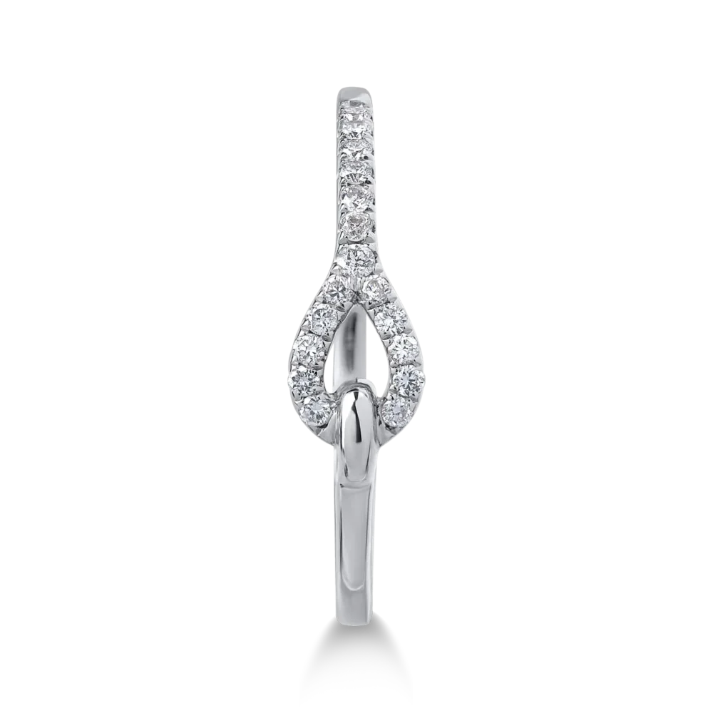 Inel din aur alb cu diamante de 0.12ct - imagine 3