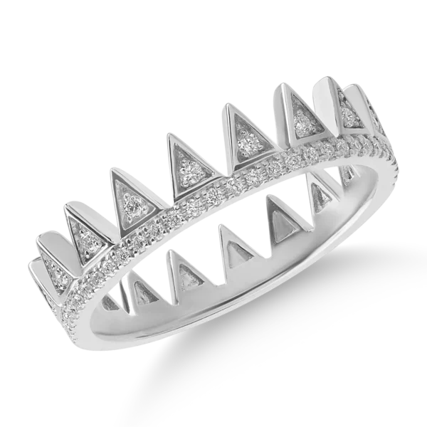 Inel din aur alb cu diamante de 0.17ct