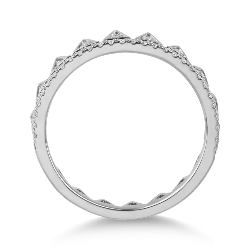 Inel din aur alb cu diamante de 0.19ct - imagine 2