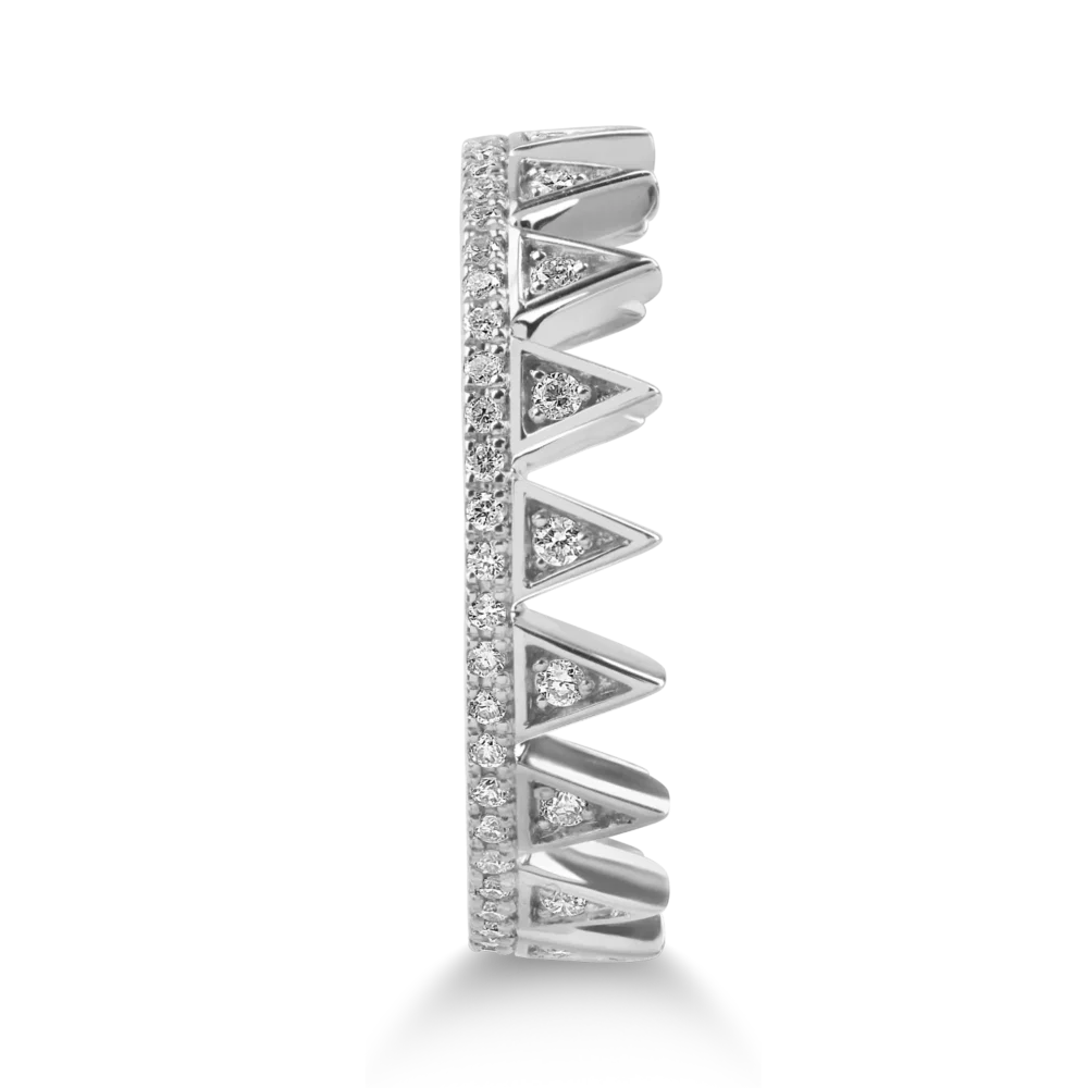Inel din aur alb cu diamante de 0.19ct - imagine 3