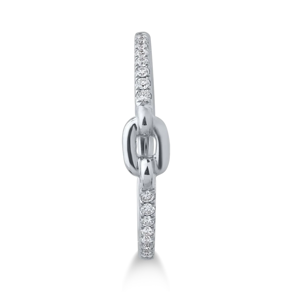 Inel din aur alb cu diamante de 0.1ct - imagine 3