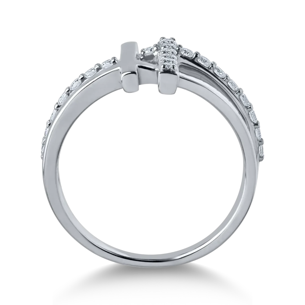 Inel din aur alb cu diamante de 0.307ct - imagine 2