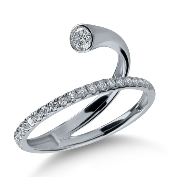 Inel din aur alb cu diamante de 0.33ct