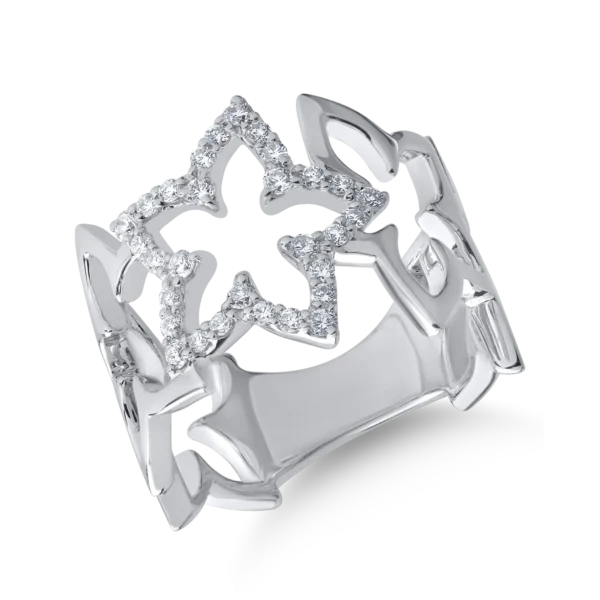 Inel din aur alb cu diamante de 0.39ct