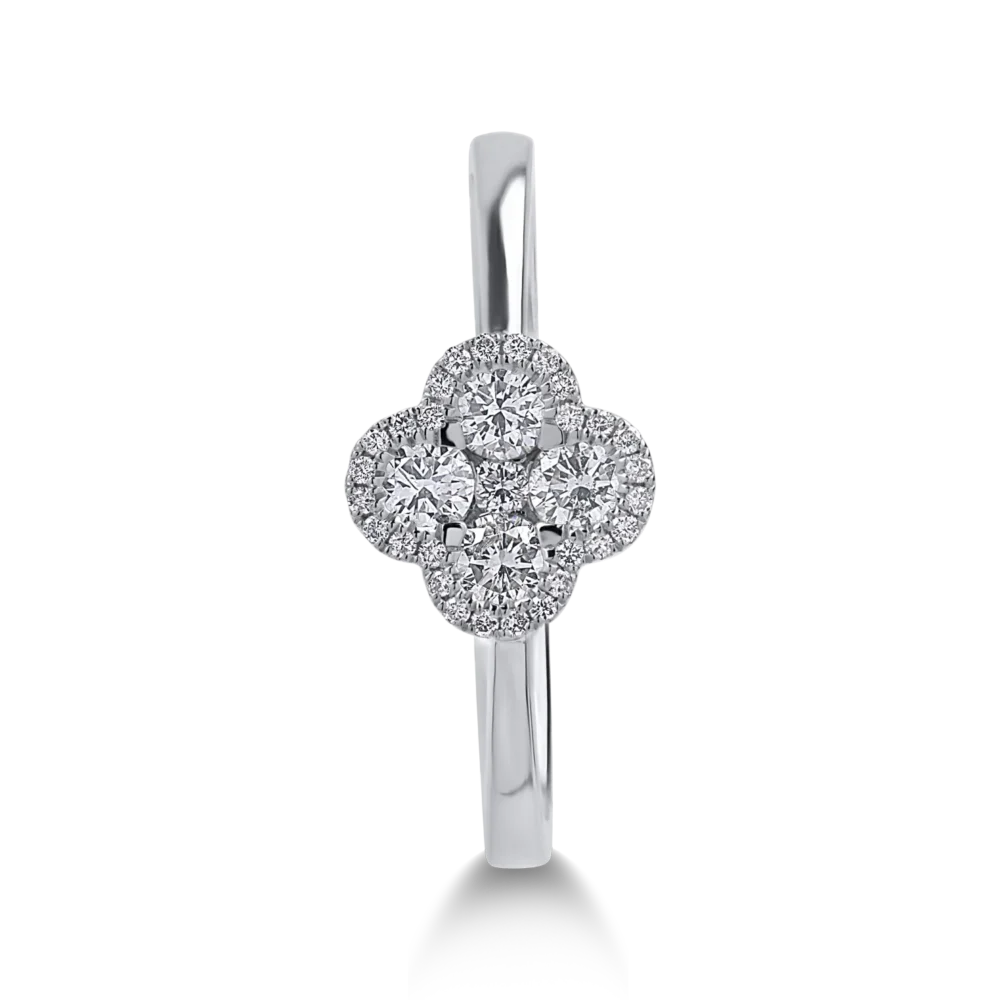 Inel din aur alb cu diamante de 0.39ct - imagine 2