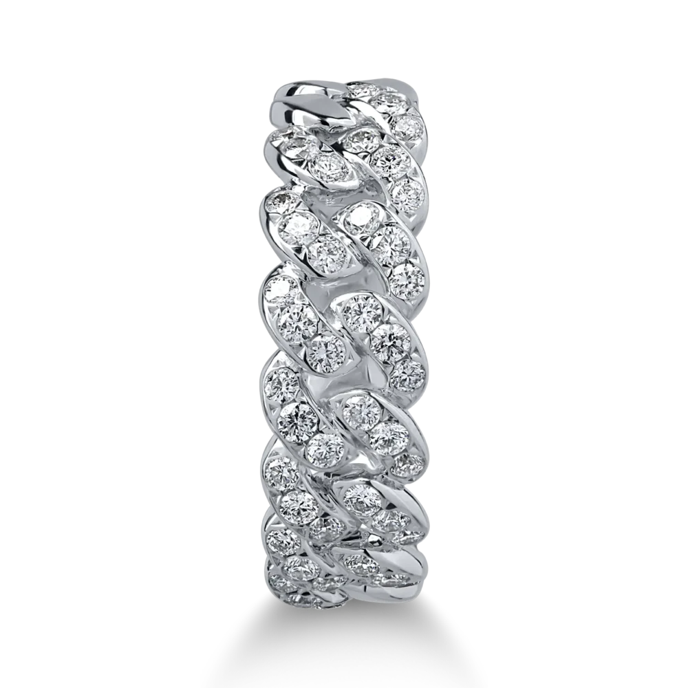 Inel din aur alb cu diamante de 0.43ct - imagine 3