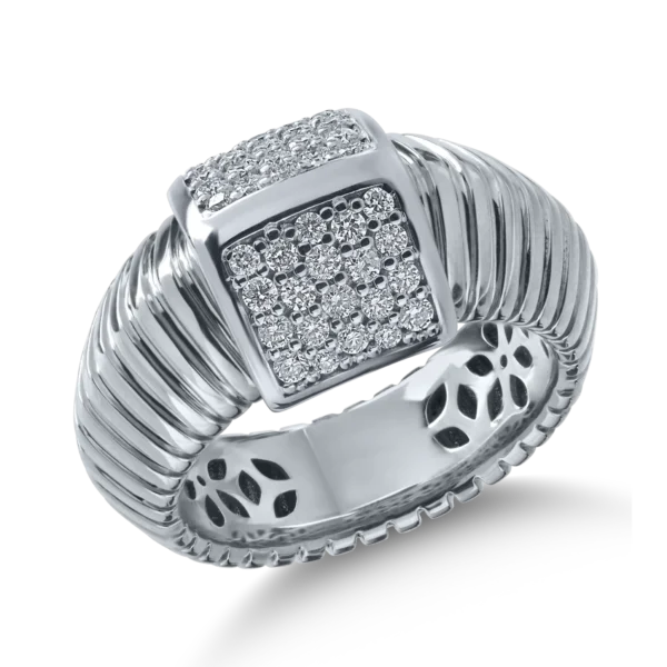 Inel din aur alb cu diamante de 0.44ct