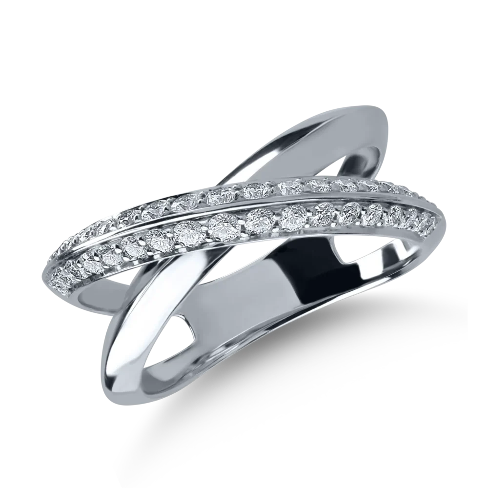 Inel din aur alb cu diamante de 0.52ct