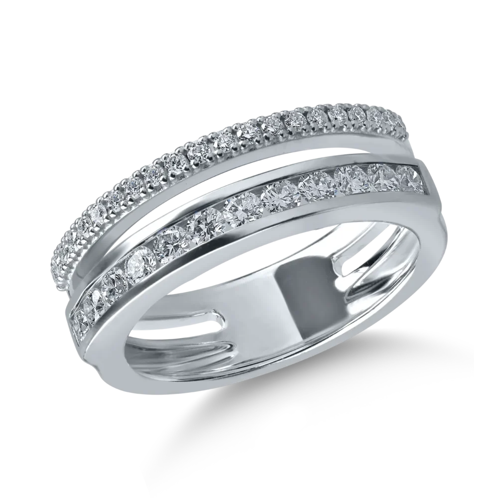 Inel din aur alb cu diamante de 0.64ct