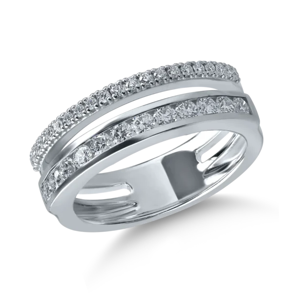 Inel din aur alb cu diamante de 0.64ct