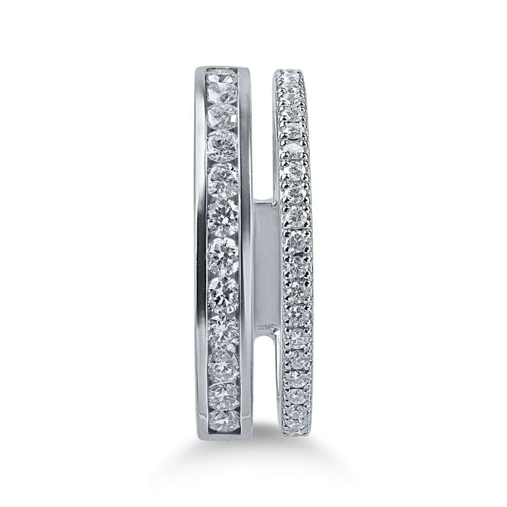 Inel din aur alb cu diamante de 0.64ct - imagine 2