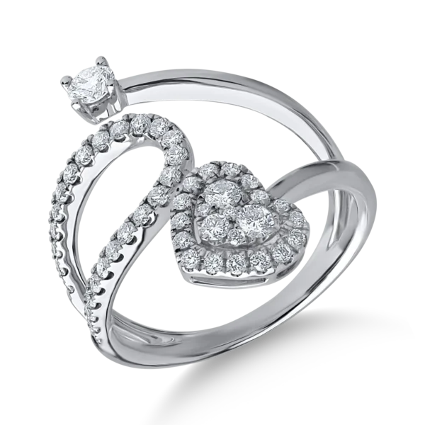 Inel din aur alb cu diamante de 0.67ct