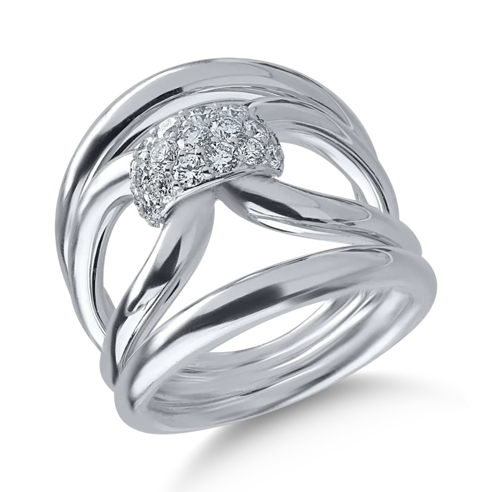 Inel din aur alb cu diamante de 0.67ct