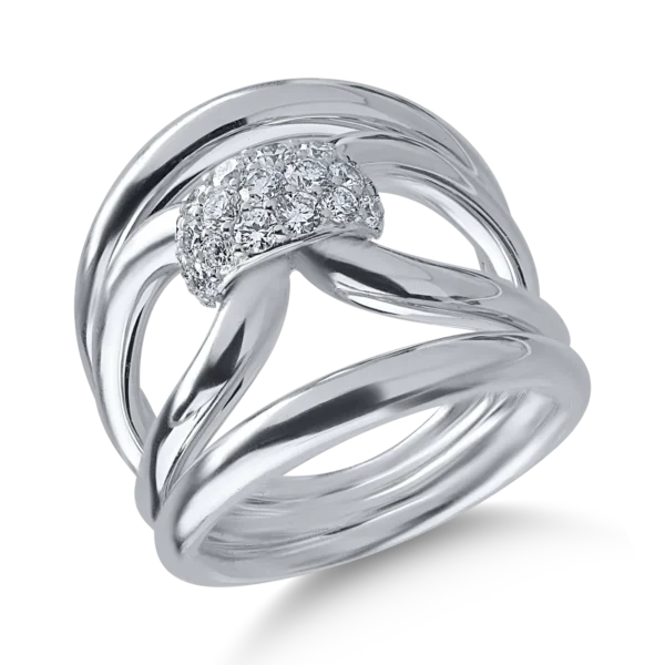 Inel din aur alb cu diamante de 0.67ct