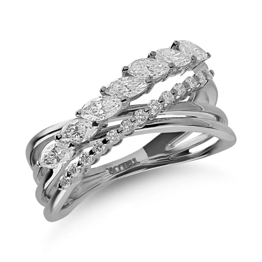 Inel din aur alb cu diamante de 0.74ct