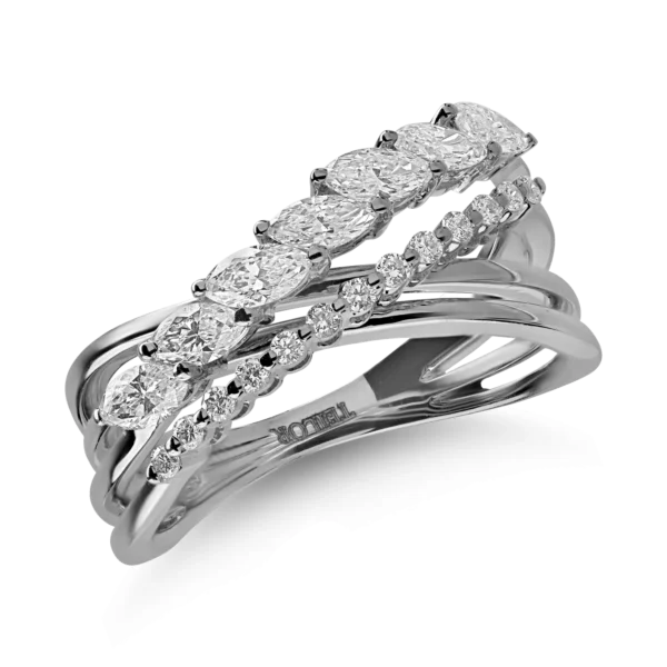 Inel din aur alb cu diamante de 0.74ct