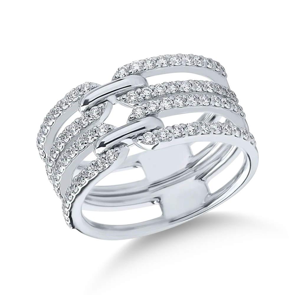 Inel din aur alb cu diamante de 0.83ct